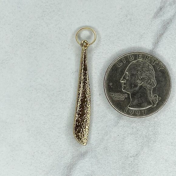 Gold Tone Hammered Upcycled Pendant - Picture 1 of 4